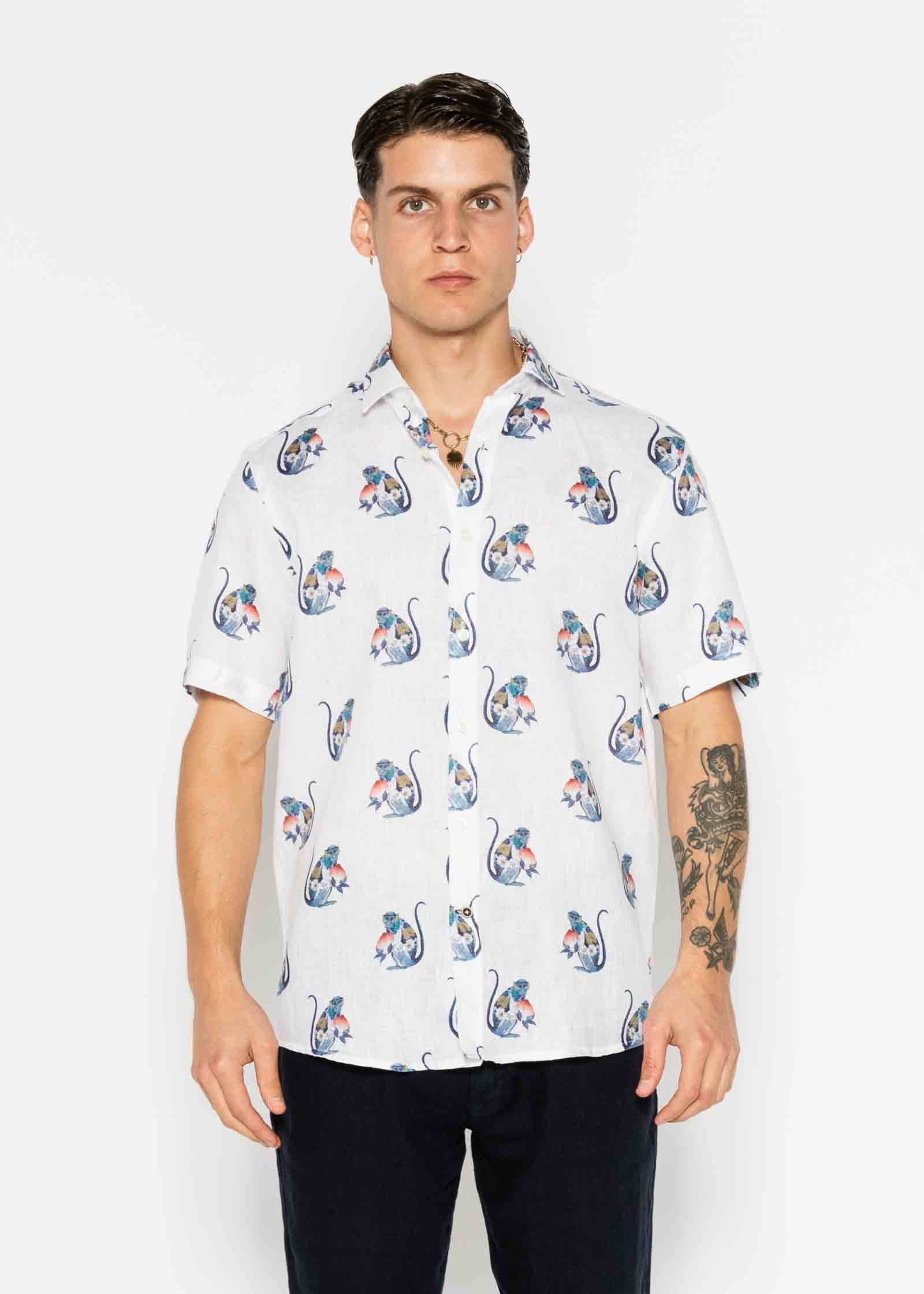 CAMISA M/C ESTAMPADA LINO PEACHES