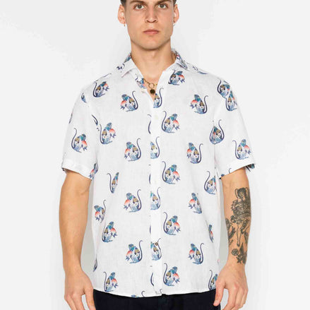 CAMISA M/C ESTAMPADA LINO PEACHES