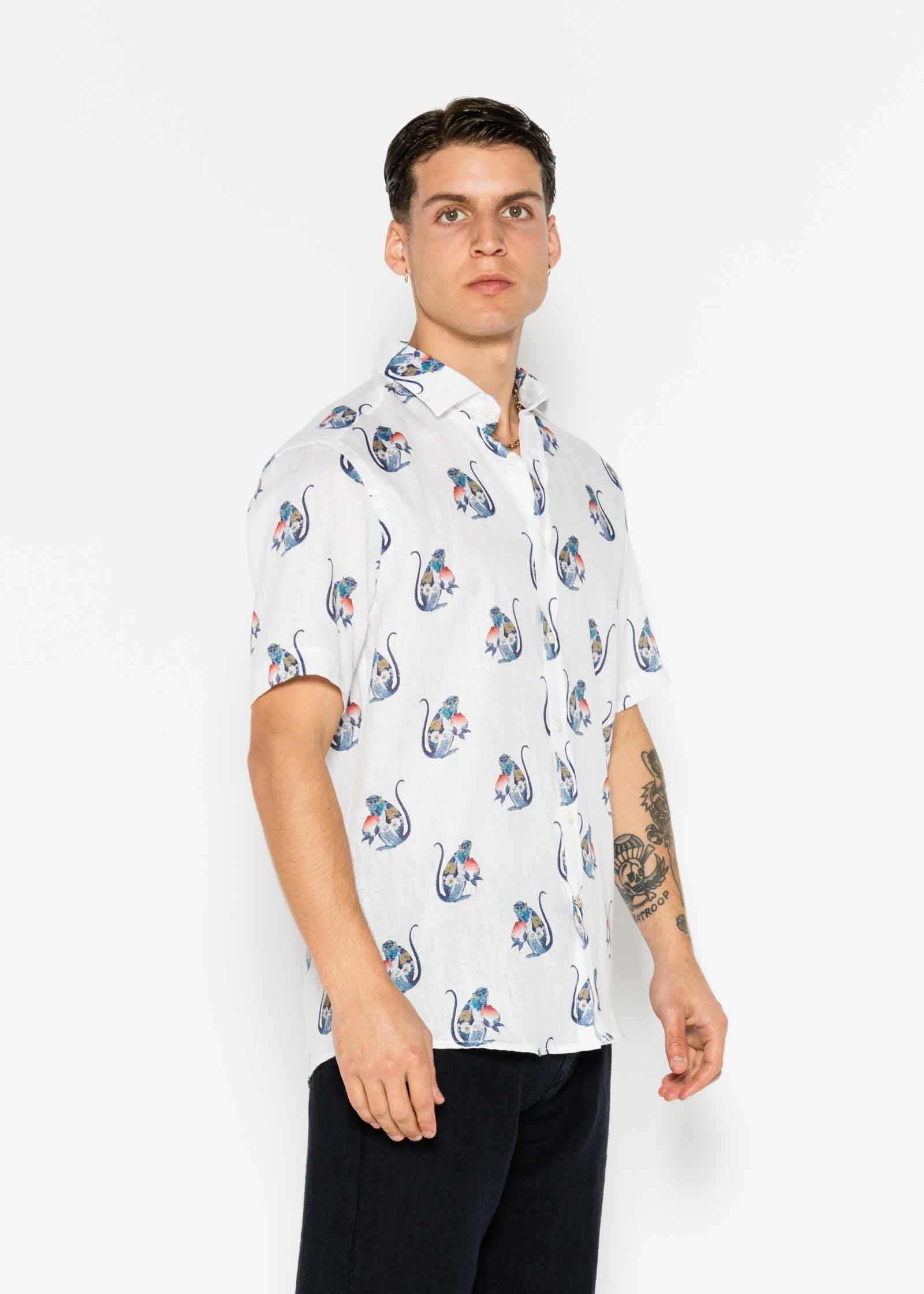 CAMISA M/C ESTAMPADA LINO PEACHES