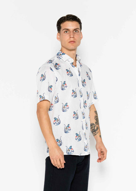 CAMISA M/C ESTAMPADA LINO PEACHES