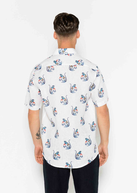 CAMISA M/C ESTAMPADA LINO PEACHES