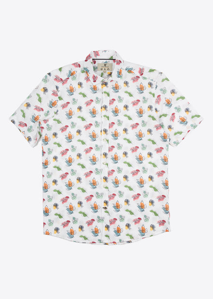 CAMISA M/C ESTAMPADA LINO