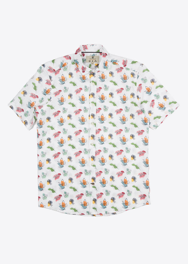 CAMISA M/C ESTAMPADA LINO