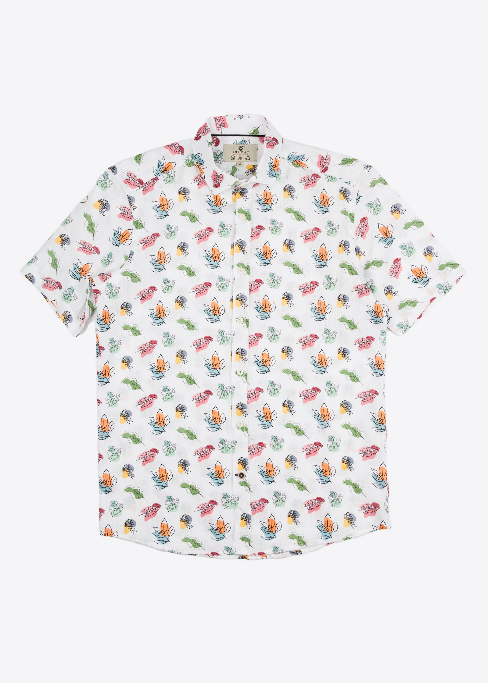 CAMISA M/C ESTAMPADA LINO