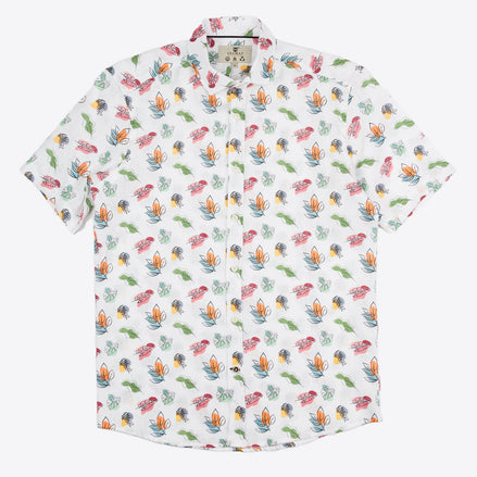 CAMISA M/C ESTAMPADA LINO