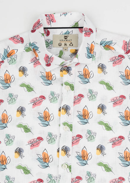 CAMISA M/C ESTAMPADA LINO