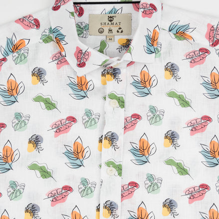 CAMISA M/C ESTAMPADA LINO