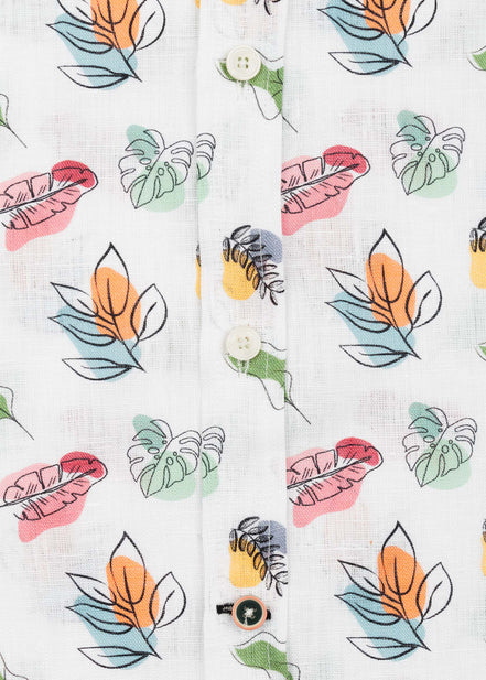 CAMISA M/C ESTAMPADA LINO