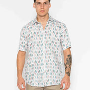 CAMISA M/C ESTAMPADA LINO