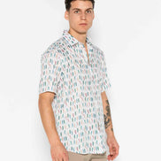 CAMISA M/C ESTAMPADA LINO