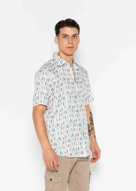 CAMISA M/C ESTAMPADA LINO