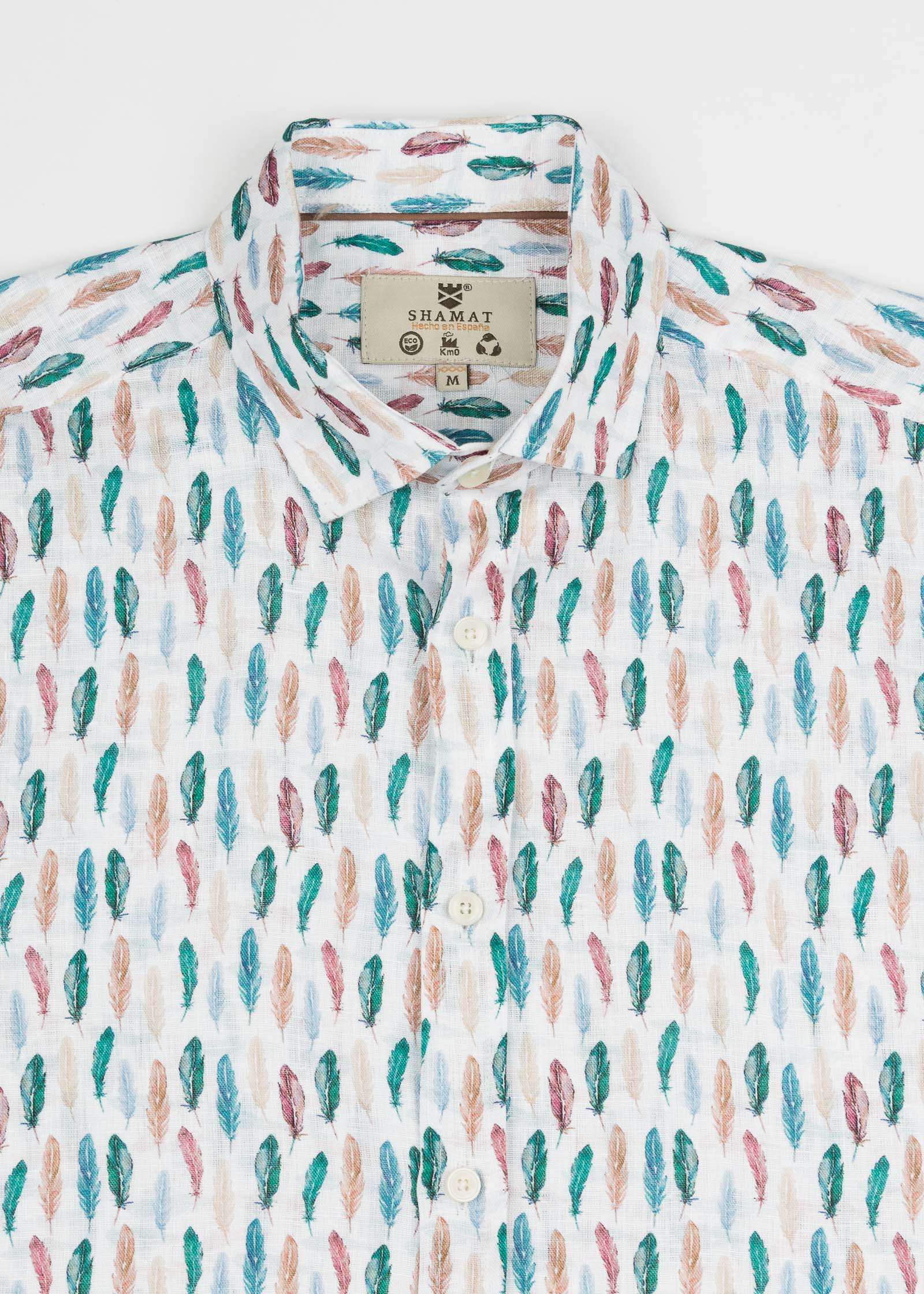 CAMISA M/C ESTAMPADA LINO