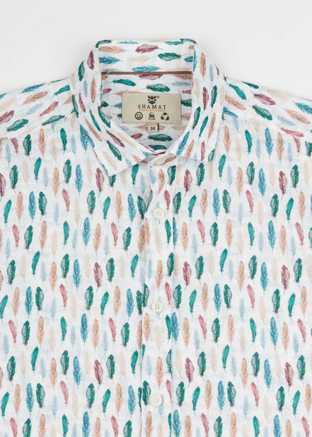 CAMISA M/C ESTAMPADA LINO