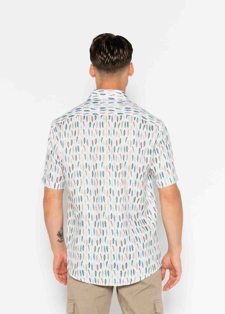 CAMISA M/C ESTAMPADA LINO