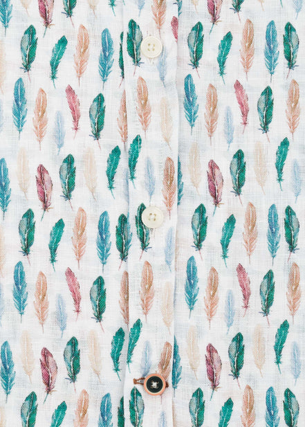 CAMISA M/C ESTAMPADA LINO