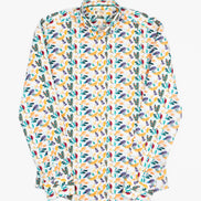 CAMISA ESTAMPADA ELASTÁN PAPAYA