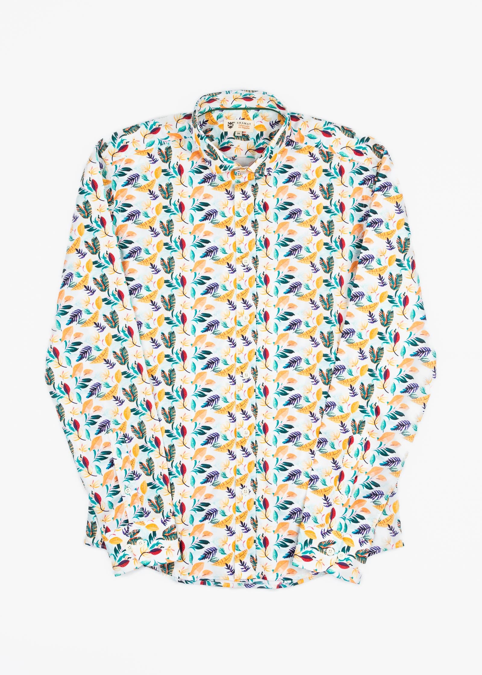 CAMISA ESTAMPADA ELASTÁN PAPAYA