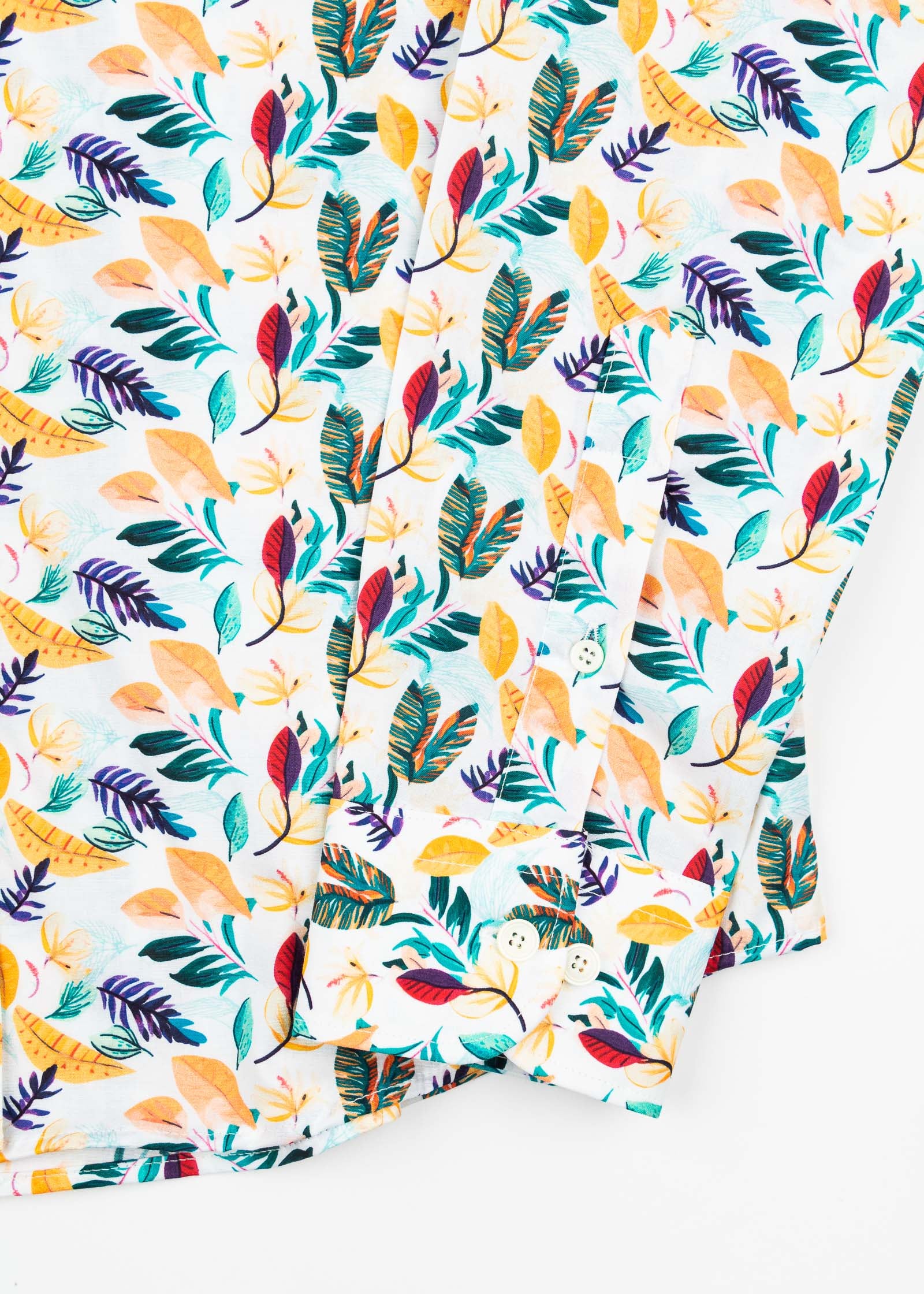 CAMISA ESTAMPADA ELASTÁN PAPAYA