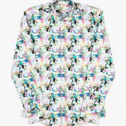 CAMISA ESTAMPADA ELASTÁN TROPICAL