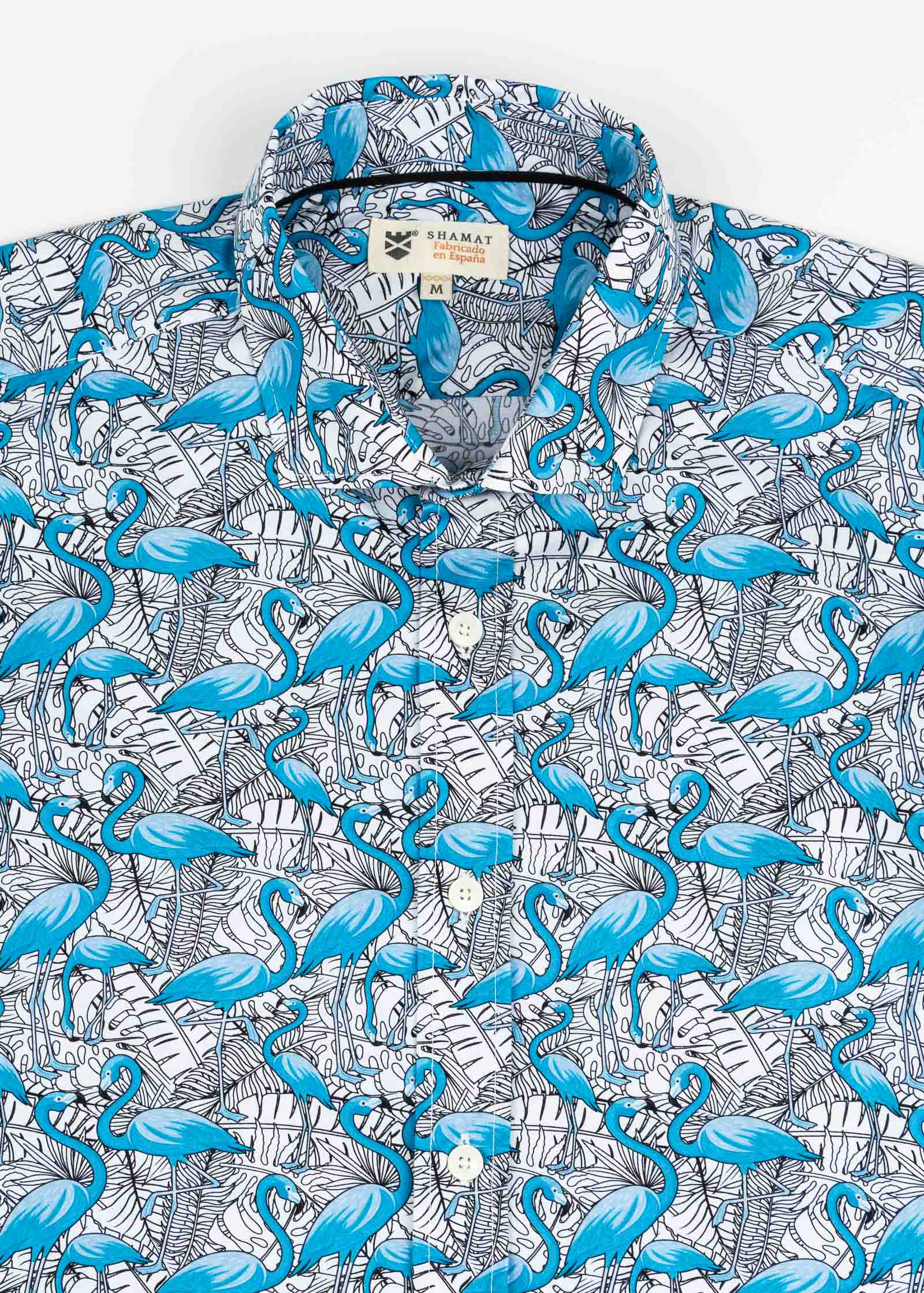 CAMISA ESTAMPADA ELASTÁN FLAMINGO