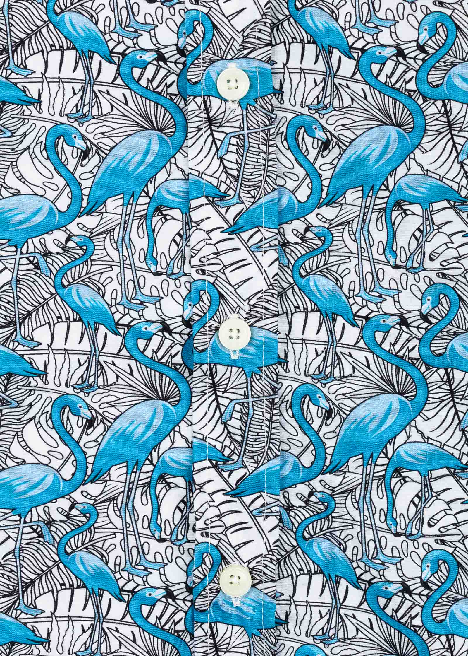 CAMISA ESTAMPADA ELASTÁN FLAMINGO