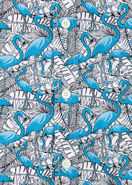 CAMISA ESTAMPADA ELASTÁN FLAMINGO