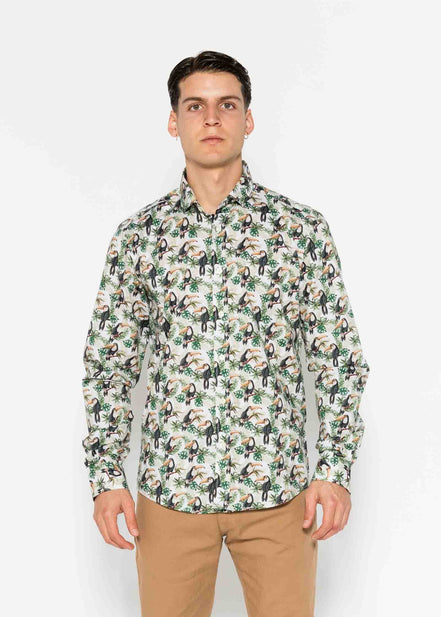 CAMISA ESTAMPADA ELASTÁN TUCÁN