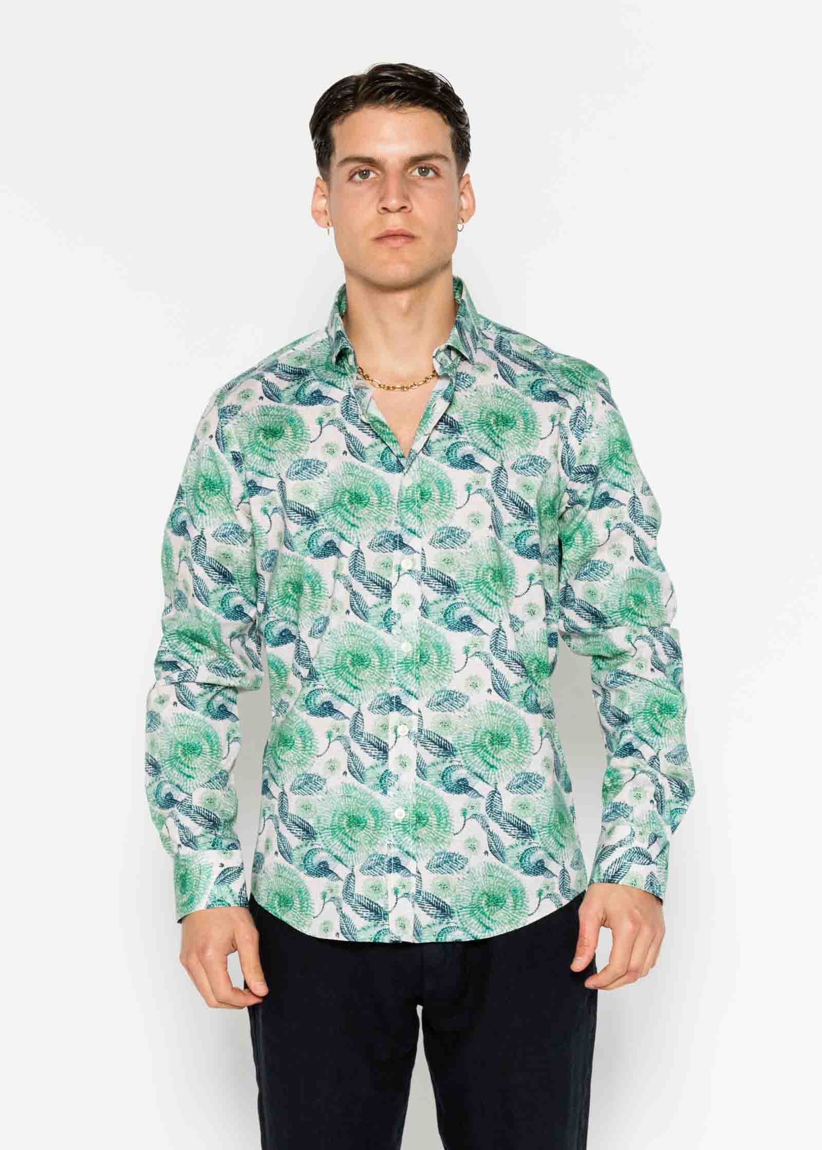 CAMISA ESTAMPADA ELASTÁN KIWI