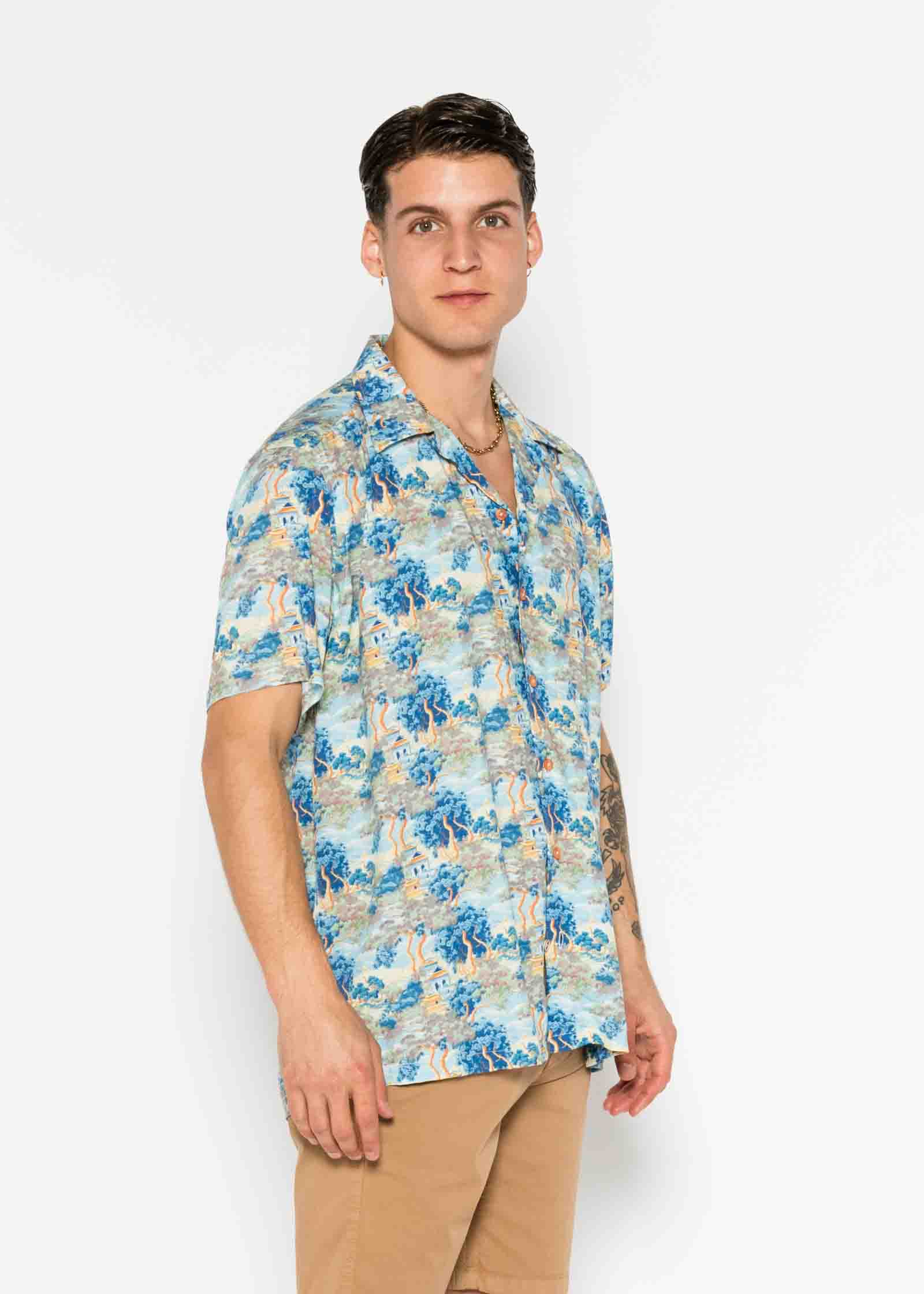 CAMISA M/C BOWLING VISCOSA JAPAN