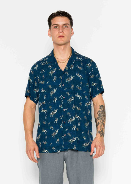 CAMISA M/C BOWLING VISCOSA SPACE