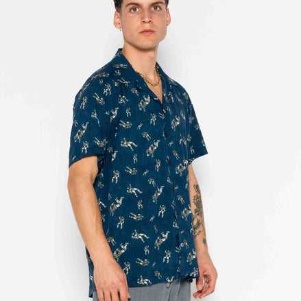 CAMISA M/C BOWLING VISCOSA SPACE