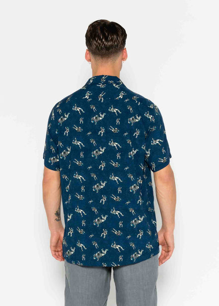 CAMISA M/C BOWLING VISCOSA SPACE