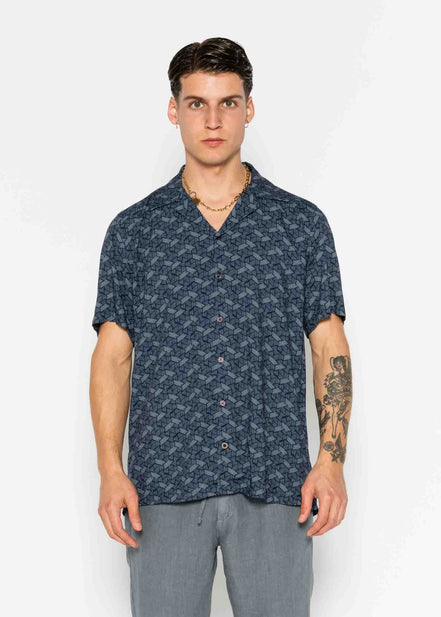 CAMISA M/C BOWLING VISCOSA METAL