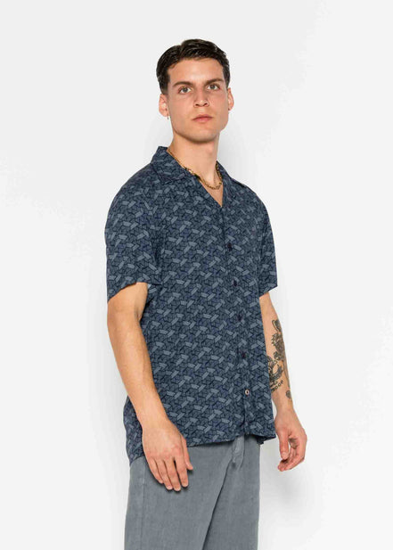 CAMISA M/C BOWLING VISCOSA METAL