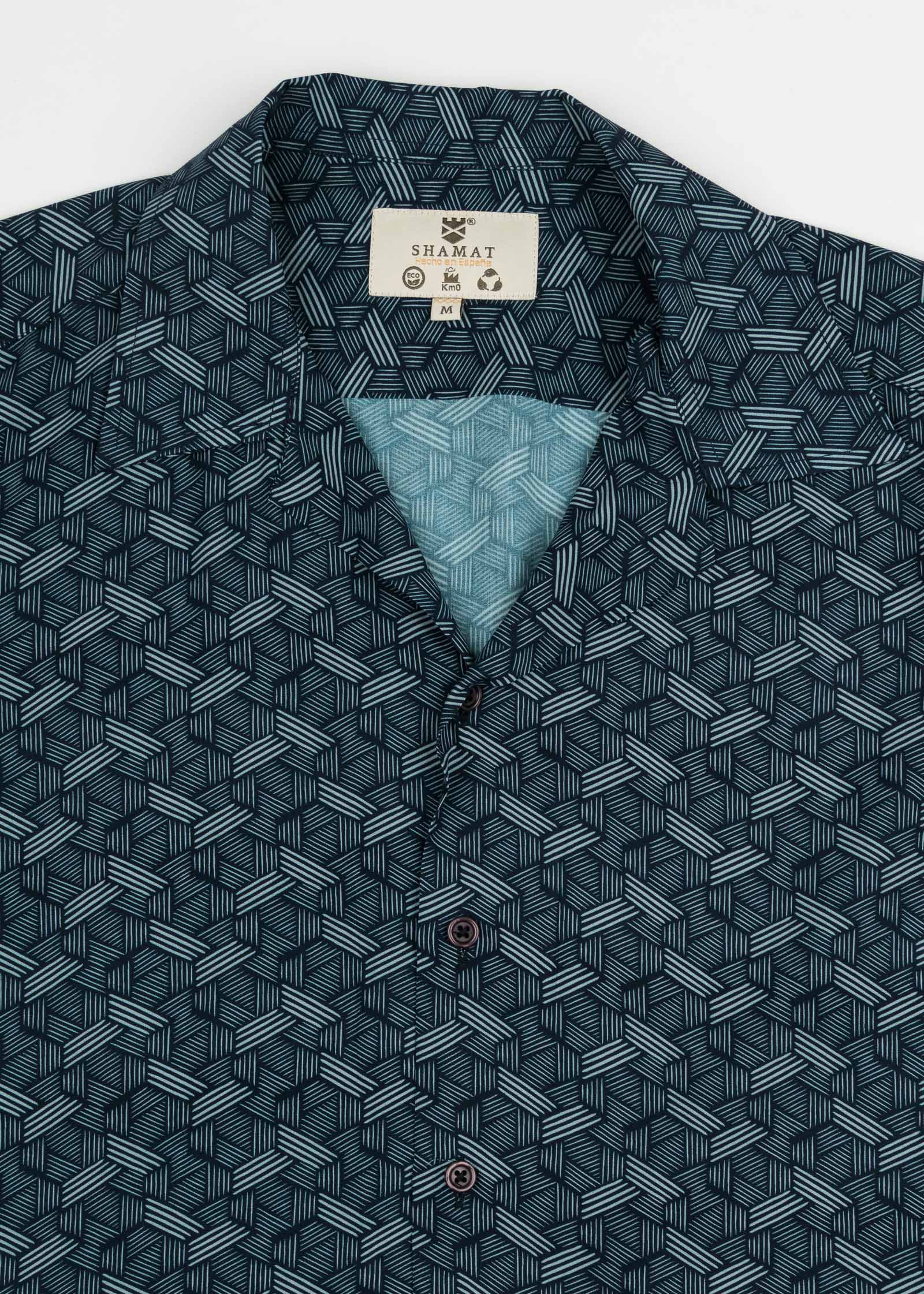 CAMISA M/C BOWLING VISCOSA METAL