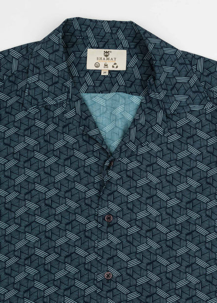CAMISA M/C BOWLING VISCOSA METAL