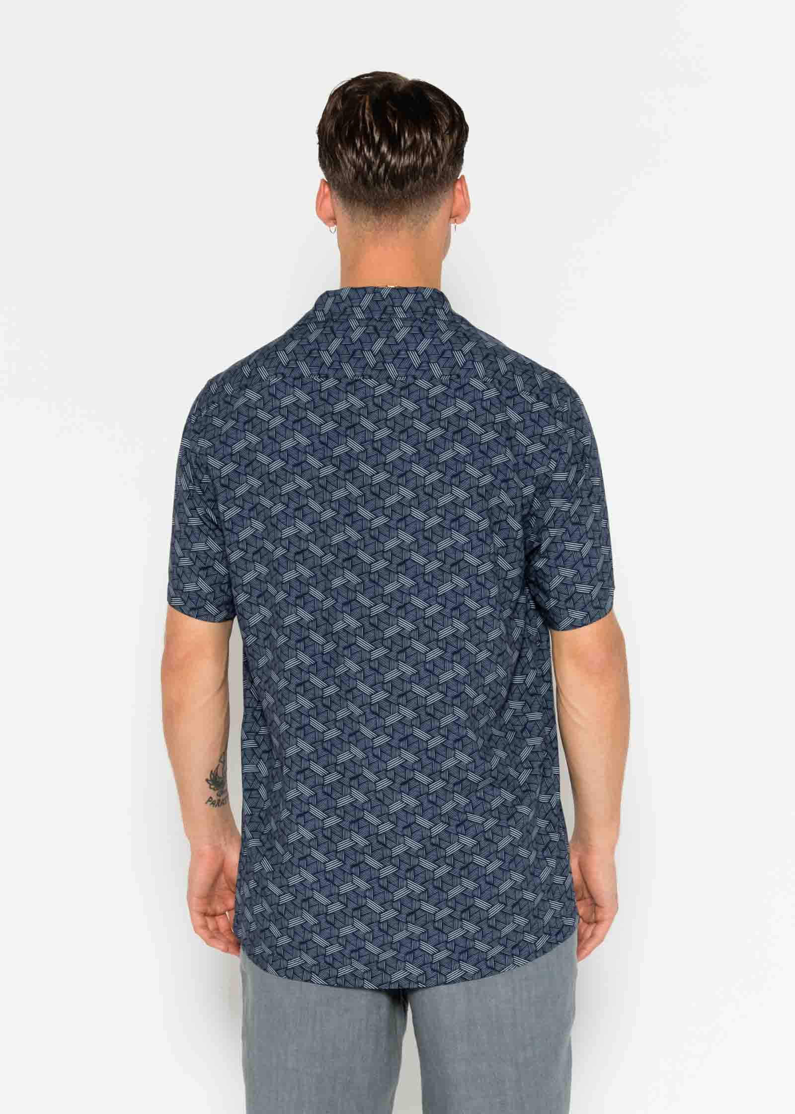 CAMISA M/C BOWLING VISCOSA METAL