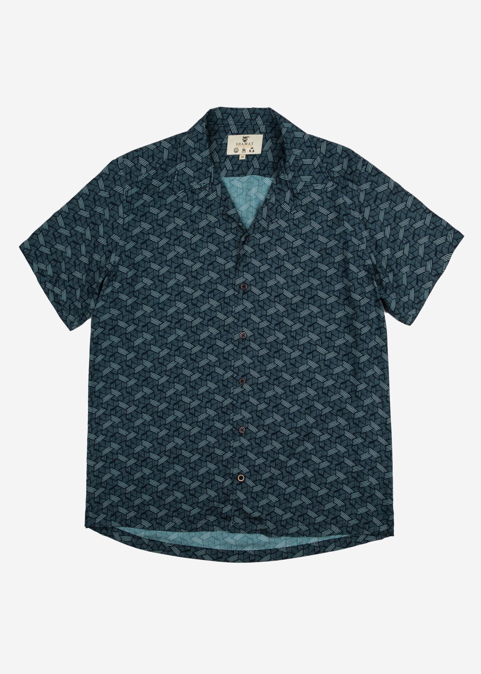 CAMISA M/C BOWLING VISCOSA METAL