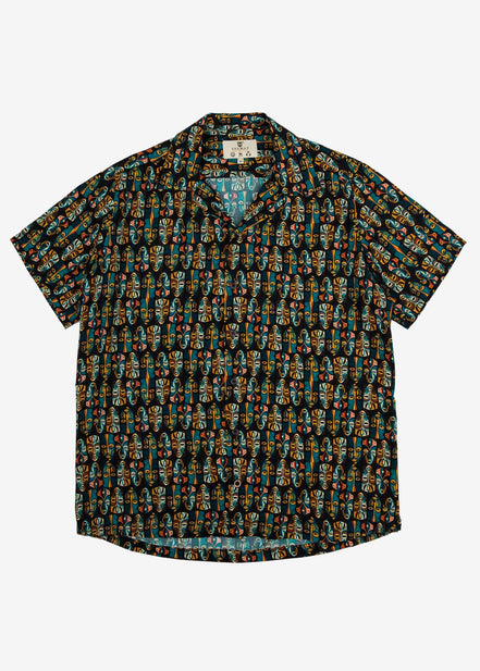 CAMISA M/C BOWLING VISCOSA TRIBAL
