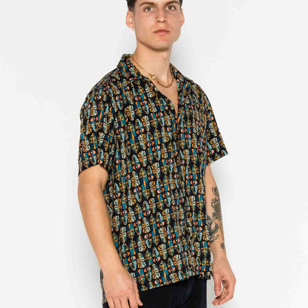 CAMISA M/C BOWLING VISCOSA TRIBAL