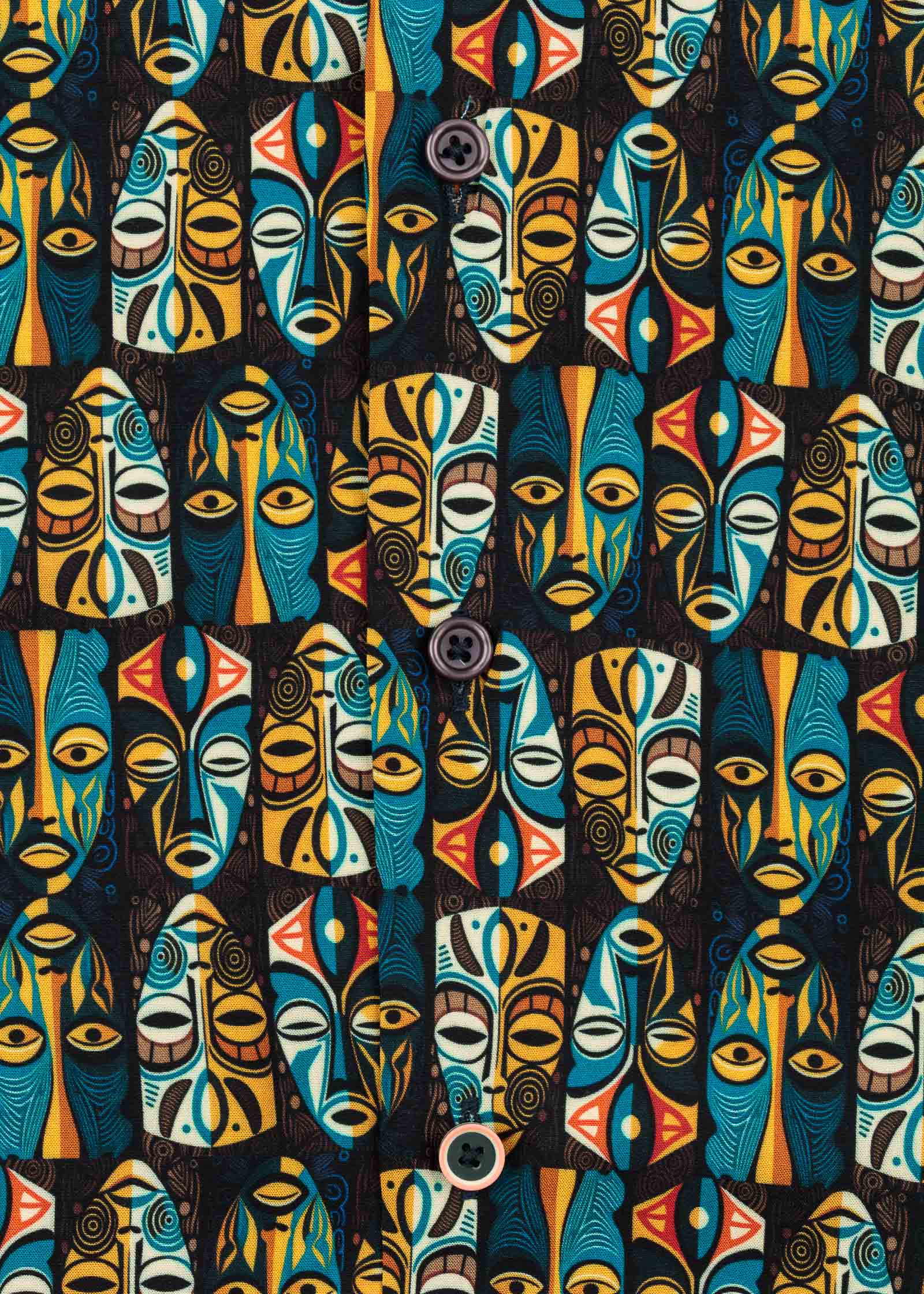 CAMISA M/C BOWLING VISCOSA TRIBAL