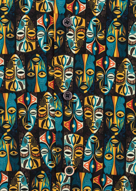 CAMISA M/C BOWLING VISCOSA TRIBAL