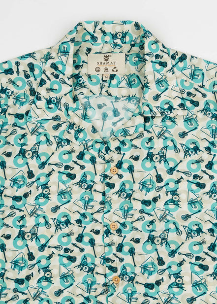 CAMISA M/C BOWLING VISCOSA BAND