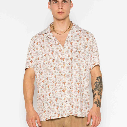CAMISA M/C BOWLING VISCOSA DESERT