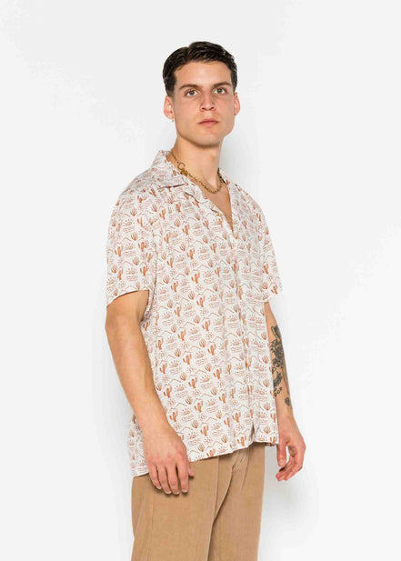 CAMISA M/C BOWLING VISCOSA DESERT