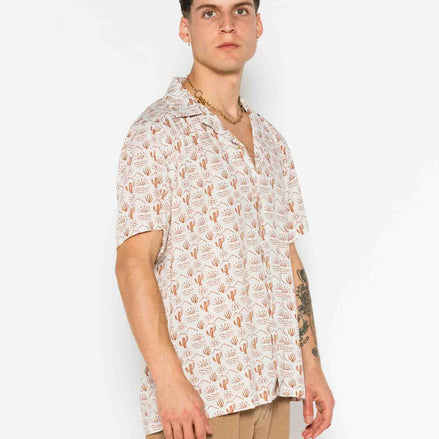 CAMISA M/C BOWLING VISCOSA DESERT