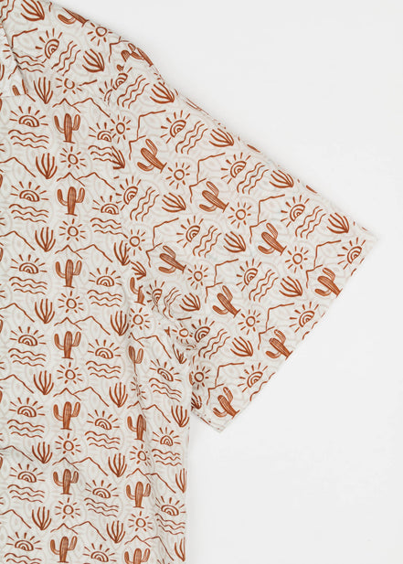CAMISA M/C BOWLING VISCOSA DESERT