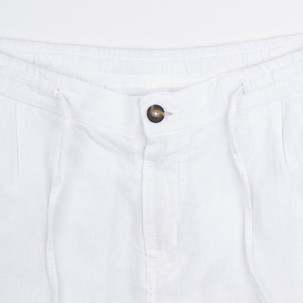 BERMUDA DE LINO CON PINZAS