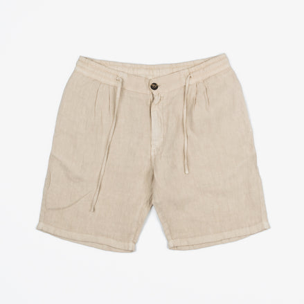 BERMUDA DE LINO CON PINZAS