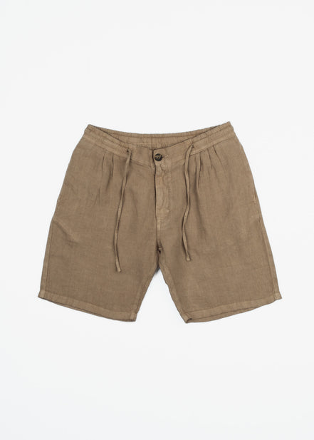 BERMUDA DE LINO CON PINZAS